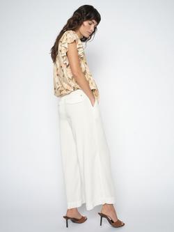 MOS MOSH Bantry Mid Rise Wide Leg Trousers - view 2, White