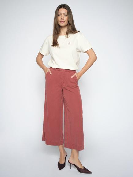 MOS MOSH Bantry Mid Rise Wide Leg Trousers, Cowhide