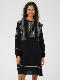 Saint Tropez Rosalia Embroidered Tunic Dress containing LENZING™ ECOVERO™ Viscose, Black, Black
