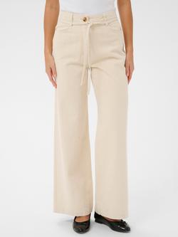 Saint Tropez Ryder Textured Stripe Wide Leg Jeans, Seedpearl, Seedpearl