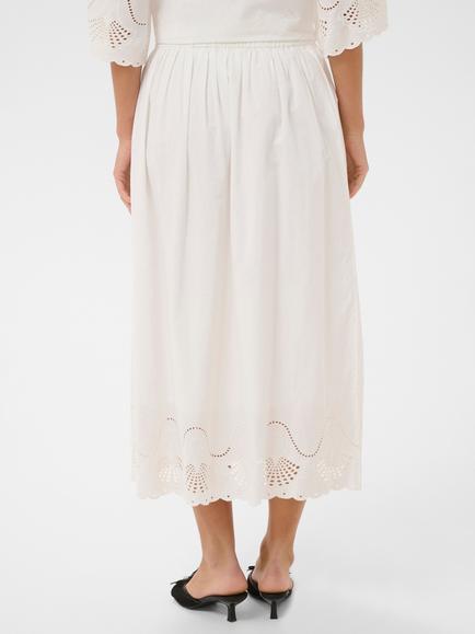Saint Tropez Rivashellsz Eyelet Midi Skirt, Bright White - view 2, Bright White