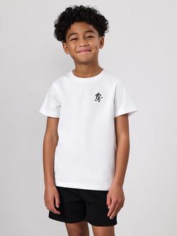 Gym King Kids' Fundamental T-Shirt, White, White