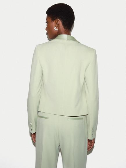 Jigsaw Shawl Lapel Tuxedo Jacket, Green - view 2, Green
