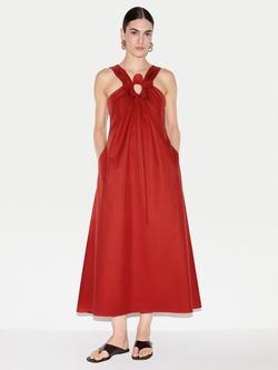 Jigsaw Flower Applique Dress, Red, Red