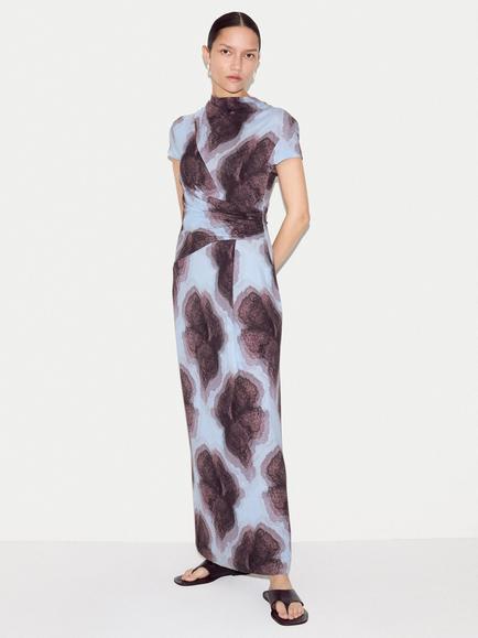 Jigsaw Tiger Orchid Dress, Blue, Blue