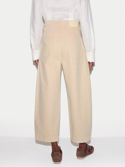 Jigsaw Kensington Barrel Leg Jeans, Oatmeal - view 2, Oatmeal