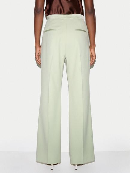 Jigsaw Pintuck Tuxedo Trousers, Green - view 2, Green