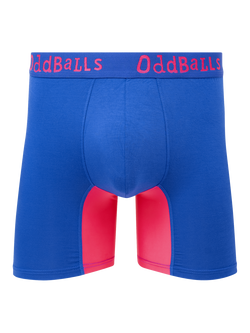 OddBalls Plain Bamboo Boxer Shorts, Pack of 3 - view 2, Glacier Blue/Pink