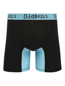 OddBalls Assorted Designs Bamboo Boxer Shorts, Pack of 3 - view 2, Blue/Black