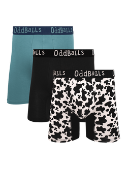 OddBalls Classic Mix Bamboo Trunks, Pack of 3, Multi, Multi