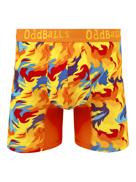 OddBalls Mixed Pattern Bamboo Blend Boxer Shorts, Pack of 3, Multi - view 2, Multi