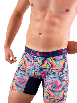 OddBalls Mixed Pattern Bamboo Blend Boxer Shorts, Pack of 3, Multi - view 2, Multi