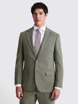 Moss Regular Fit Herringbone Suit Jacket, Sage, Sage