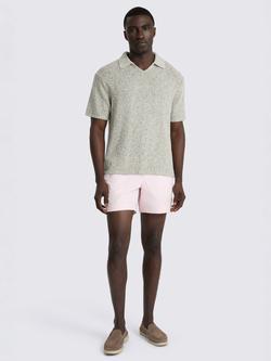 Moss Skipper Collar Textured Polo Shirt, Multi - view 2, Multi