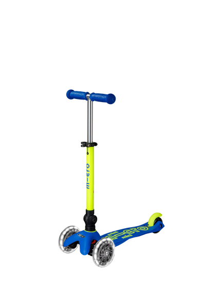 Micro Scooters Mini Micro Neon Foldable LED Scooter, Blue/Yellow, Blue/Yellow