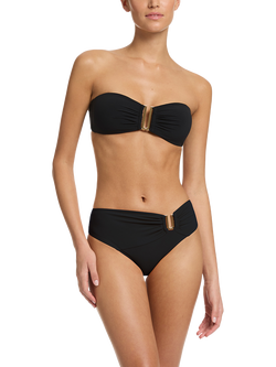 JETS Jetset Bandeau Bikini Top, Black, Black