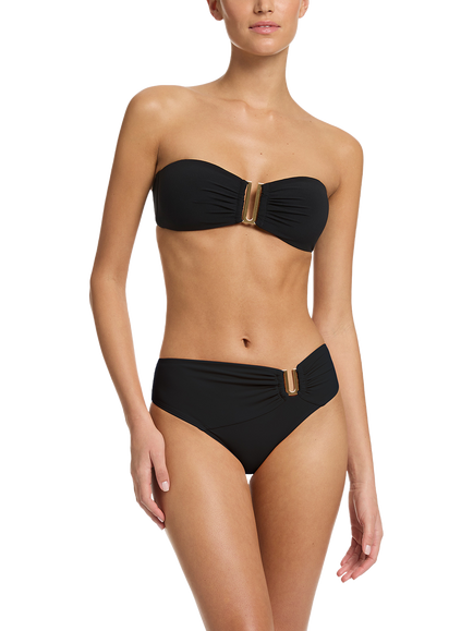 JETS Jetset Bandeau Bikini Top, Black