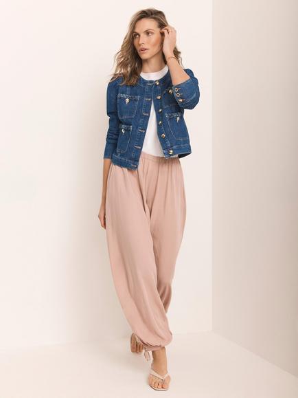 Mint Velvet Balloon Leg Trousers, Pink Light - view 2, Pink Light