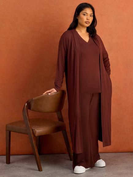 Live Unlimited Wide Leg Trousers, Brown - view 2, Brown