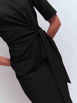 Boden Zinnia Tie Jersey Dress containing LENZING™ ECOVERO™ Viscose, Black - view 2, Black