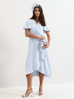 Phase Eight Julissa Wrap Midi Dress, Pale Blue, Pale Blue