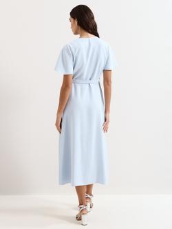 Phase Eight Julissa Wrap Midi Dress, Pale Blue - view 2, Pale Blue