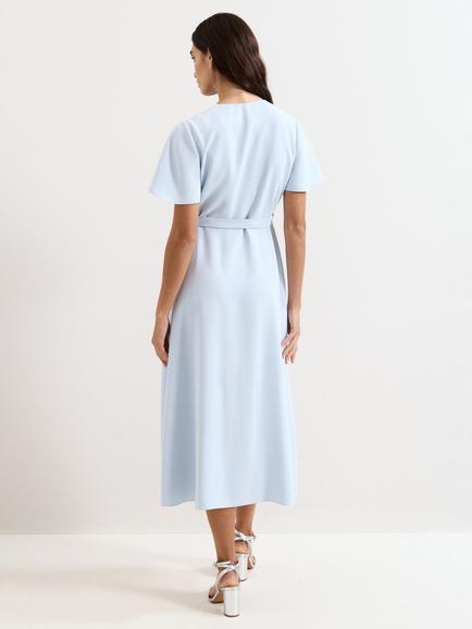 Phase Eight Julissa Wrap Midi Dress, Pale Blue - view 2, Pale Blue