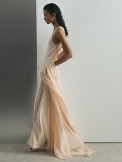Reiss Flora Maxi Dress, Cream - view 2, Cream