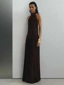 sachin and babi light blue dress REISS NWT $345 Lana Plunge Neck Strappy Maxi Halter Evening Dress Size US 4