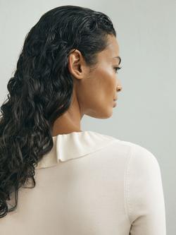 Reiss Rosie Scoop Ruffle Neck Silk Blend Top, Off White - view 2, Off White
