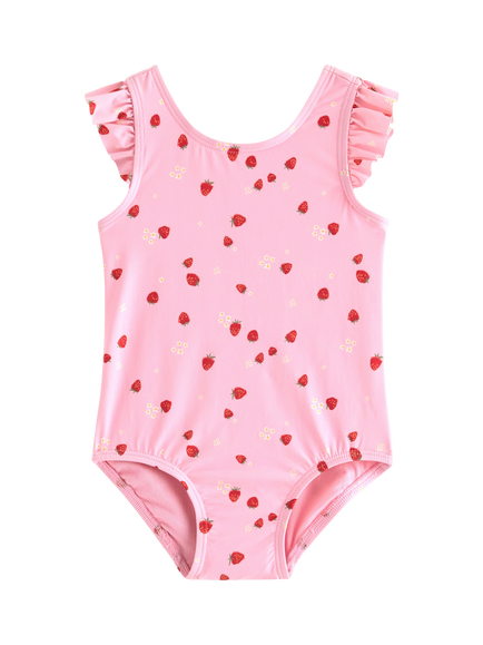 Lindex Baby Strawberry Print Swimsuit, Light Pink, Light Pink