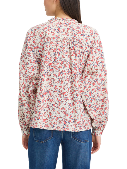 ICHI Qwina Floral Long Sleeve Shirt, Teaberry - view 2, Teaberry