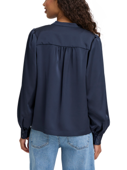 ICHI Letta V-Neck Top, Total Eclipse - view 2, Total Eclipse