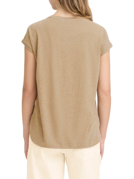 ICHI Rebelly Relaxed Fit T-Shirt, Sepia Tint - view 2, Sepia Tint
