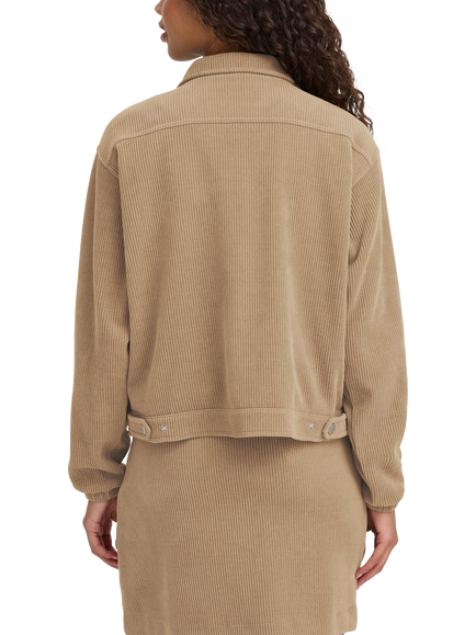 ICHI Kate Boxy Corduroy Jacket - view 2, Sepia Tint
