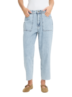 ICHI Perella High Rise Ankle Jeans, Light Blue, Light Blue