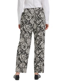 ICHI Ihkate Abstract Print Wide Leg Trousers, Black Graphic Patchw - view 2, Black Graphic Patchw