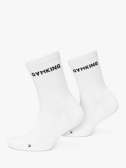 Gym King Linear Socks, White, White