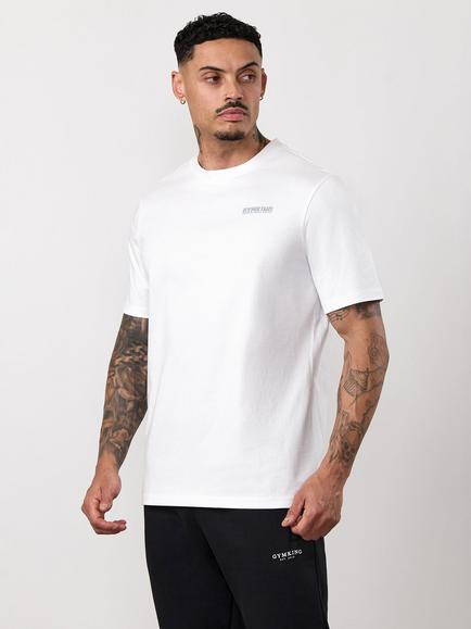 Gym King Nothing Beats Belief 2.0 Jersey T-Shirt, White