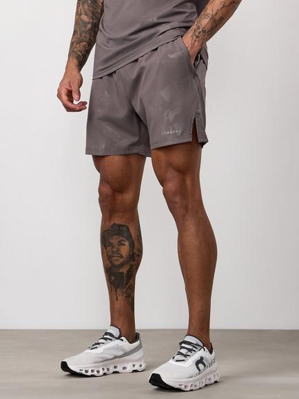 Gym King Debossed Camo Short, Grey