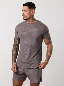 Gym King Debossed Camo Tee, Gunmetal Grey, Grey