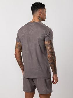 Gym King Debossed Camo Tee - view 2, Grey