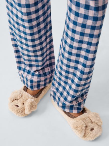 John Lewis Puppy Ballerina Slippers, Beige - view 2, Beige