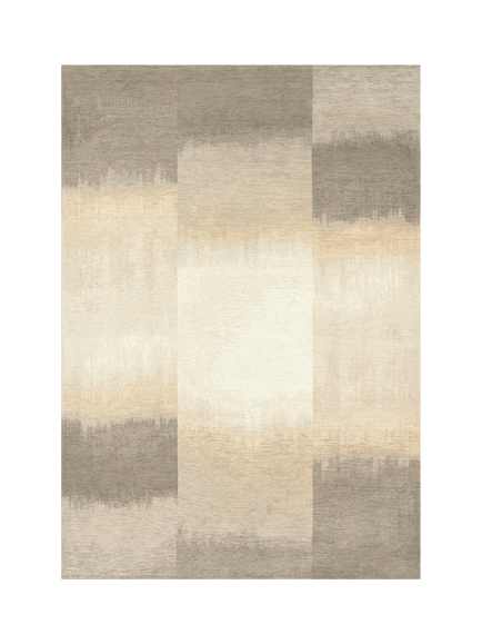 Louis De Poortere Sendai Abstract Check Rug, Grey