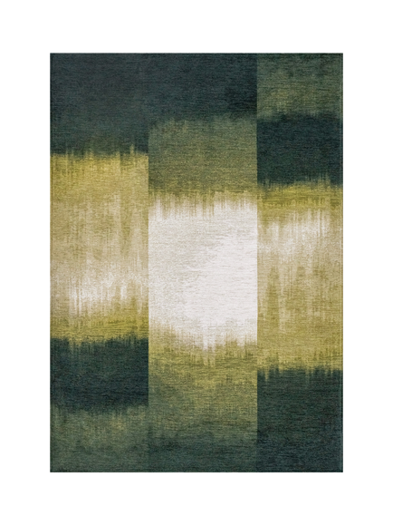 Louis De Poortere Sendai Abstract Check Rug, Green