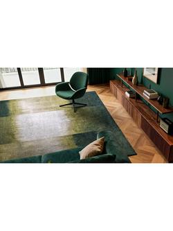 Louis De Poortere Sendai Abstract Check Rug - view 2, Green