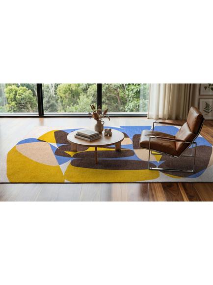 Louis De Poortere Stones Abstract Rug, Blue - view 2, Blue