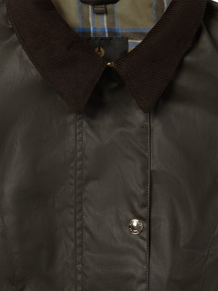 Belstaff Burghley Cord Trim Waxed Cotton Jacket, Olive - view 2, Olive