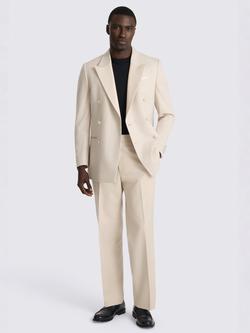 Moss Regular Fit Double Breasted Suit Jacket, Light Camel - view 2, Light Camel