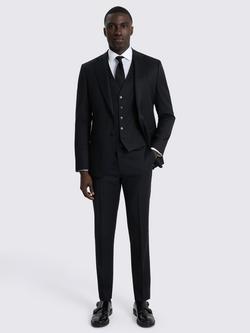 Moss Slim Fit Wool Blend Suit Jacket, Black - view 2, Black